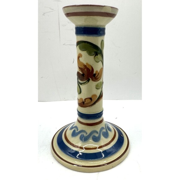Torquay pottery Other - Aller Vale Torquay pottery motto Ware Candlestick Blues Rusts Creams 6.5 In